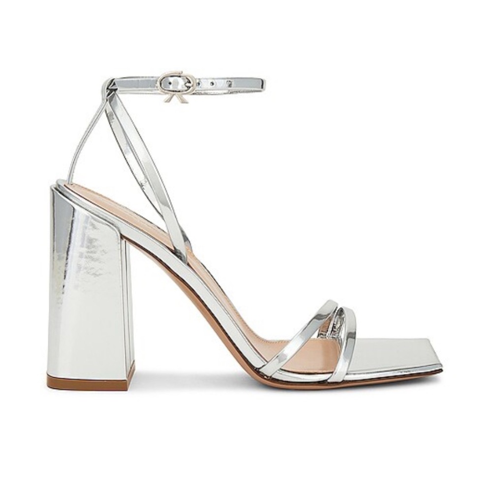 Gianvito Rossi Brielle 95MM Block Heel Sandals metallic block-heel sandals US 10